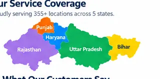 Service coverage across Uttar Pradesh, Bihar, Haryana, Rajasthan and Punjab